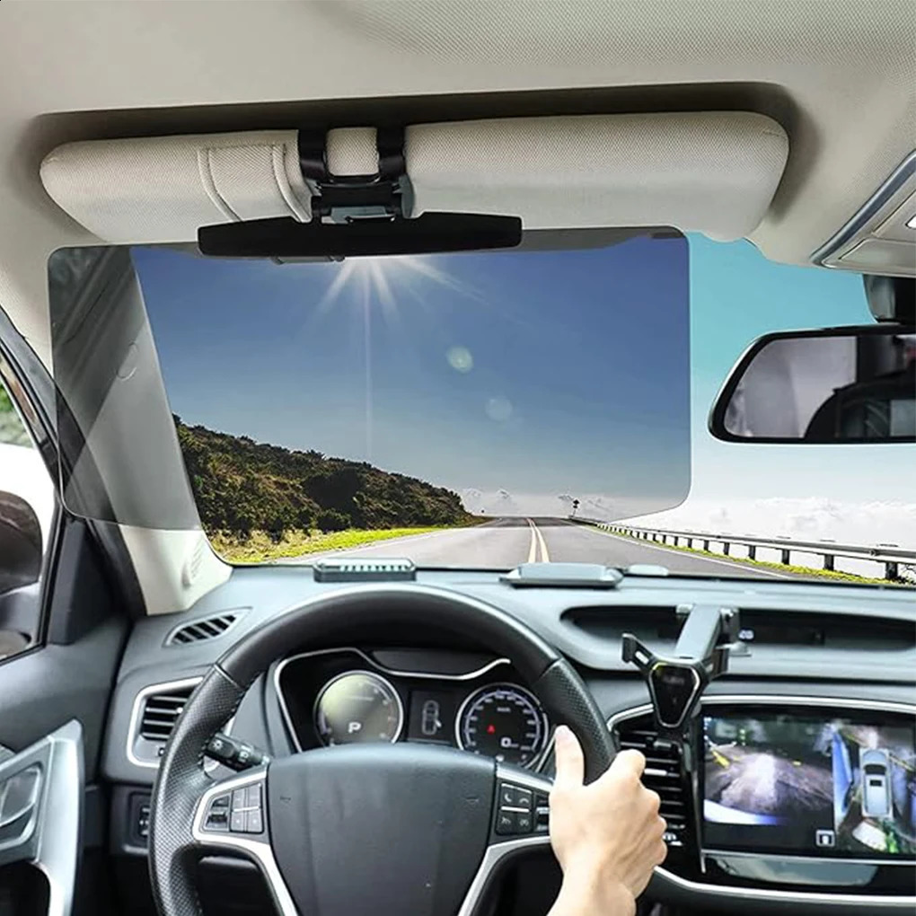 Universal HD Car Sun Visor Extensions -Dazzle -UV Polarized Sunshade Plate Clear Vision 2in1 Day Night Sun Visor Mirror 260622