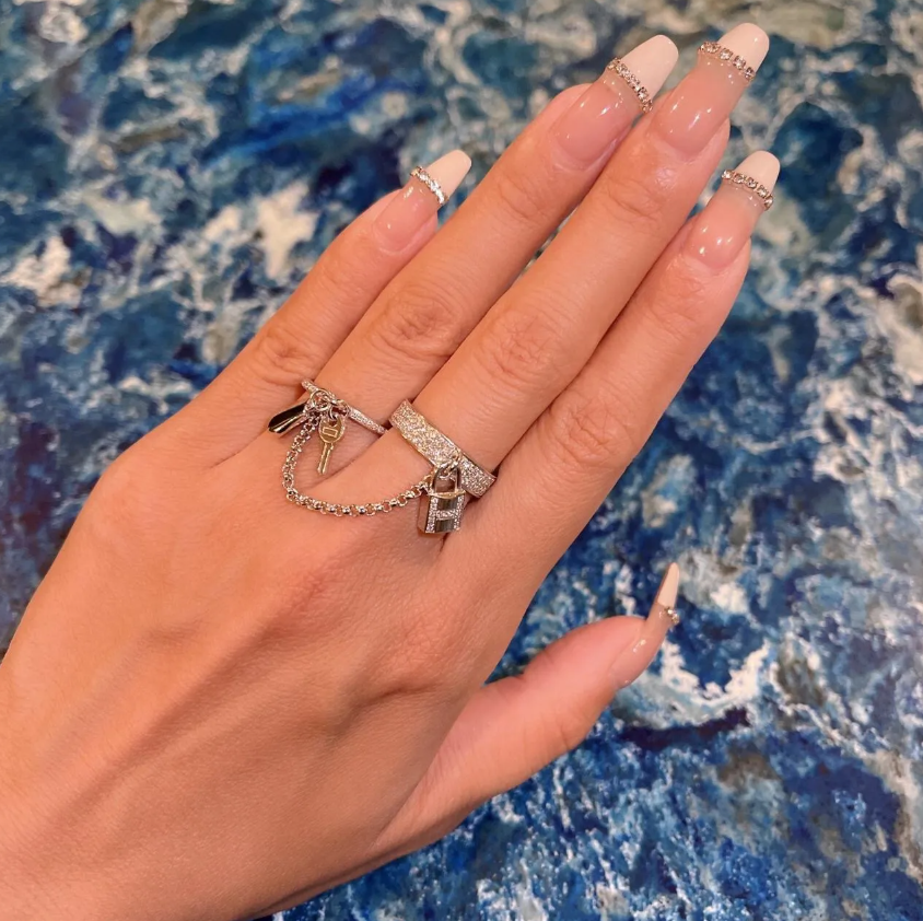 women's Designer rings for woman luxurious ring jewelry high-quality H brand lock hairband clasp three-in-one wedding ring Band Rings Engagemen
