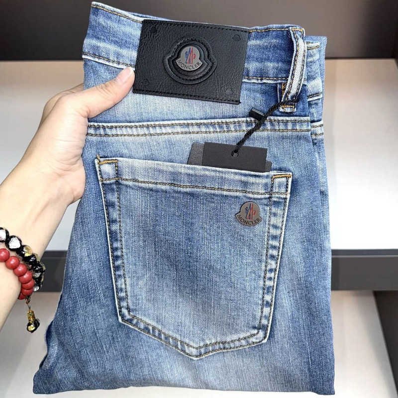 Men's Jeans Designer Men's Jeans, Slim Skinny, Spring/summer Thin, Blue, Original Label, Long Pants 6T4E