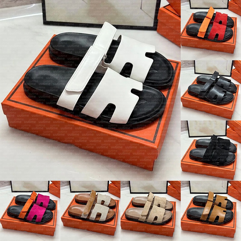 high quality designer slippers women platform sandals flat slides shoes sliders black white khaki patent womens slipper flip flop outdoor oran sandl
