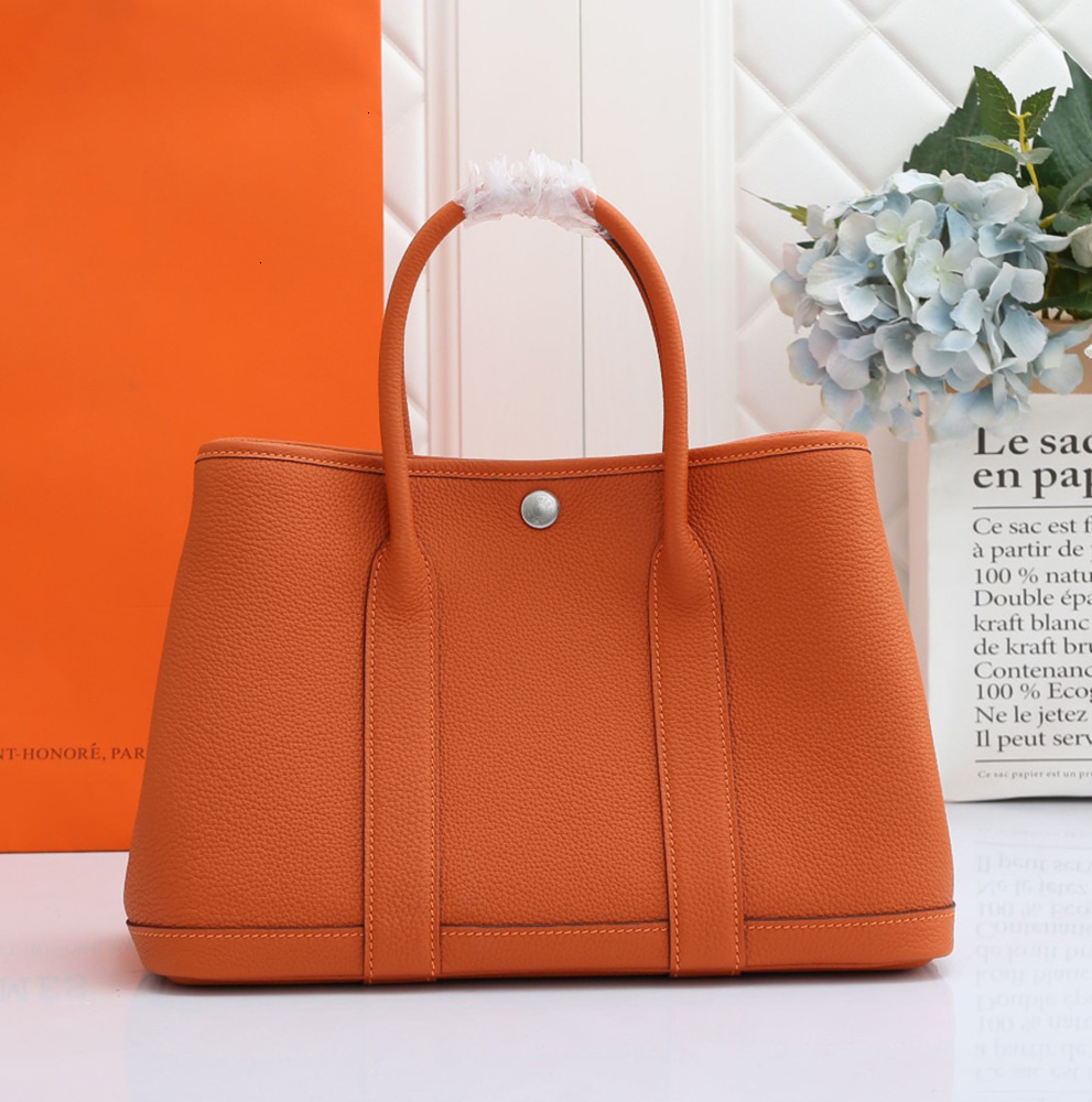 10A Mirror Quality Garden party tote Unisex Luxurys designer handbag Hand Sew the Wax Thread Togo Genuine Leather fashion Bags