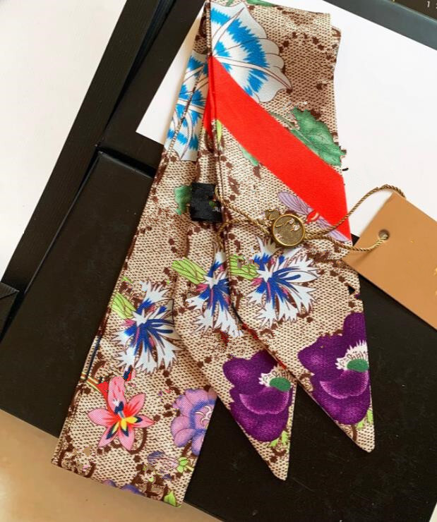2026Floral Soie Designer Femmes Mode Luxe Longue Fleur Poignée Sac Écharpe Paris Épaule Sac À Dos Bagages Ruban Foulard