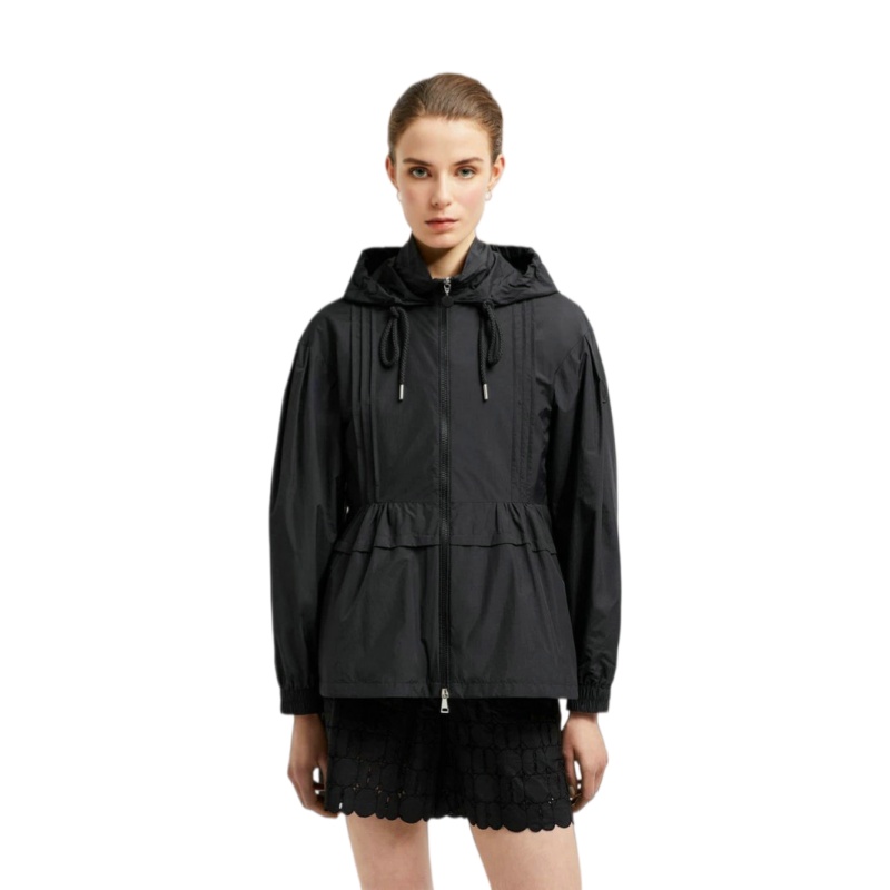 Spring Summer new Women's Vabre Jacket Urban women Coats hooded Waist-fitting lace-up parka size 0-3 MC052023-98
