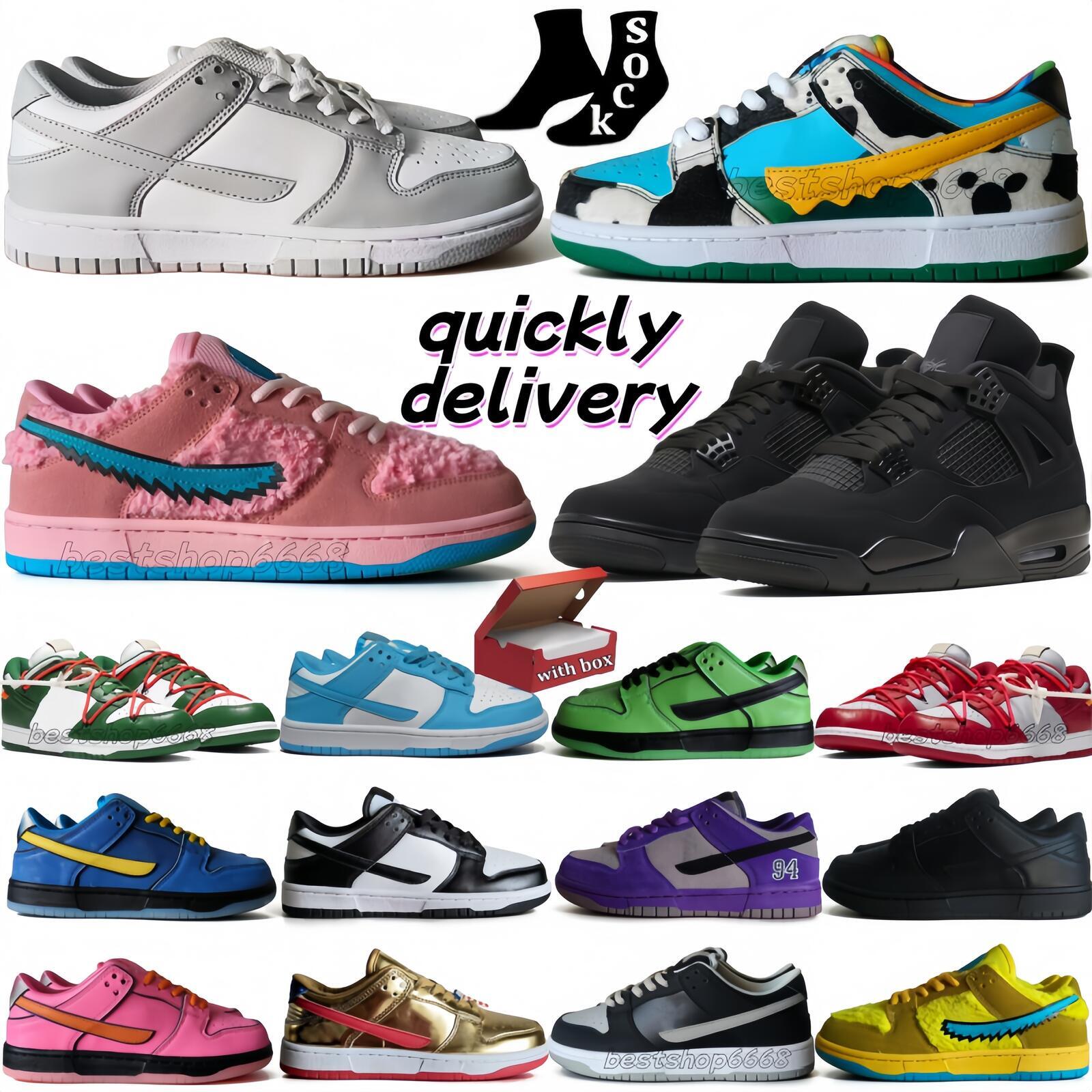 With Box Basketball Shoes designers Low Mens Womens Panda Retro White Black Sneakers University Unisex Vintage Skate Trainers Couple Street Footwear