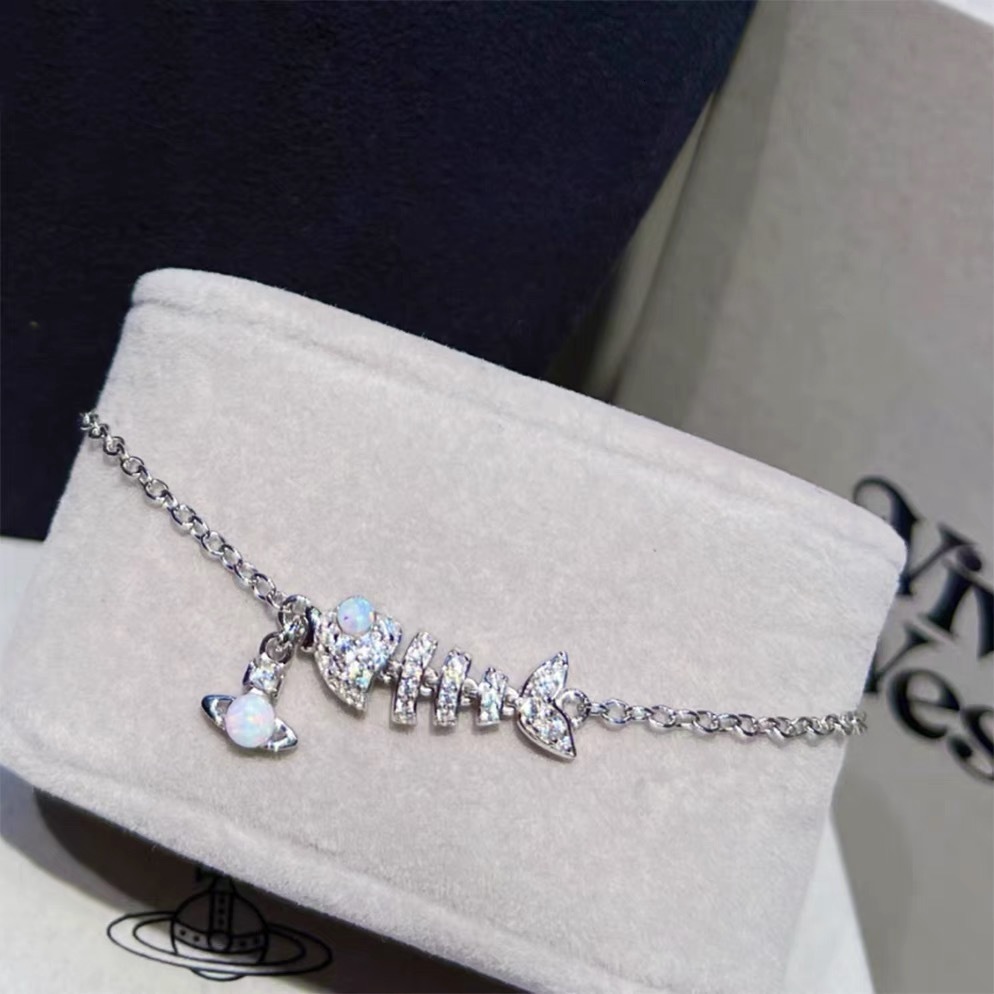 Saturn Jewelry Designer Vivienneewestwood Luxury Bracelet For Woman Men Luxe Bangle Vivienme Viviennelies Westwoodies Small Fishbone Mini Saturn Bra