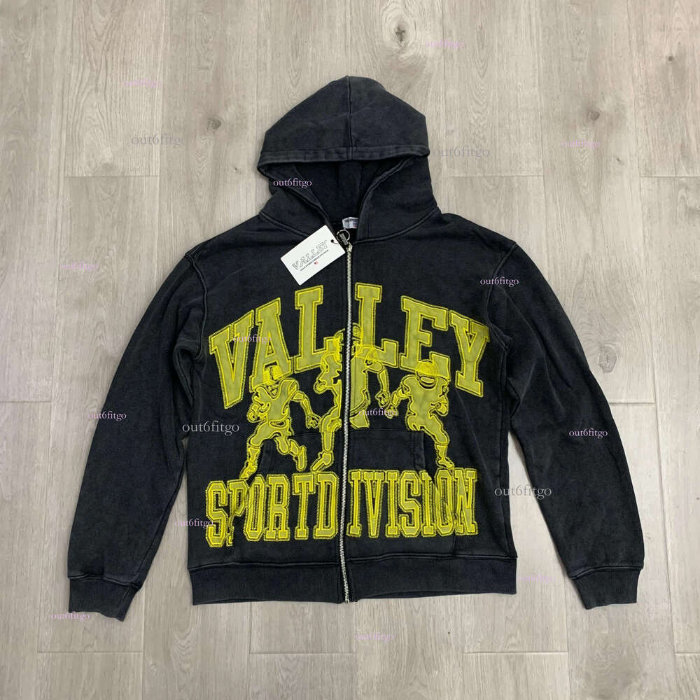Valleysdreams Hoodie Designer Hoodie Men Hoodie Jacket Coat Val Retro Figure Print Loose Casual Hoodie For Men And Women Valleysdreams Zip Up Vintag