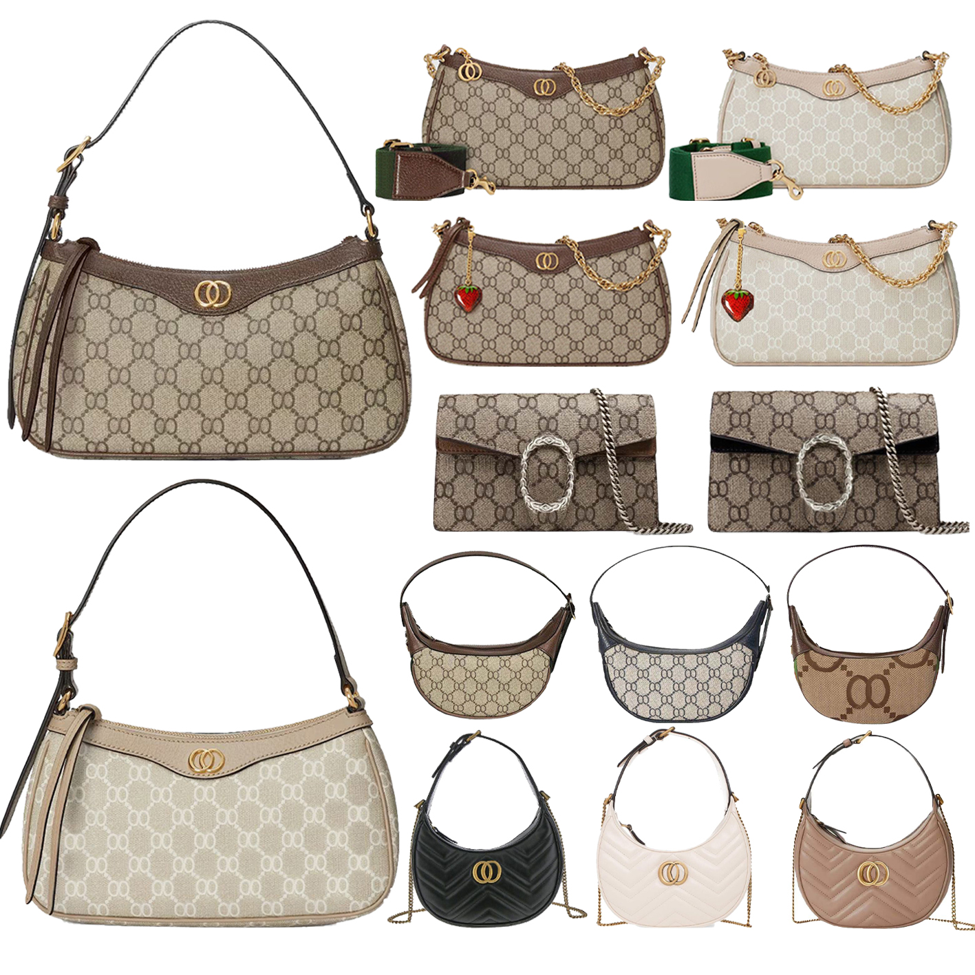 Designer Shoulder Half Moon Underarm Wallet Messenger Classic Brand Luxury Bag Overseas Inventory Fast Delivery Leather Top Quality Chain bag
