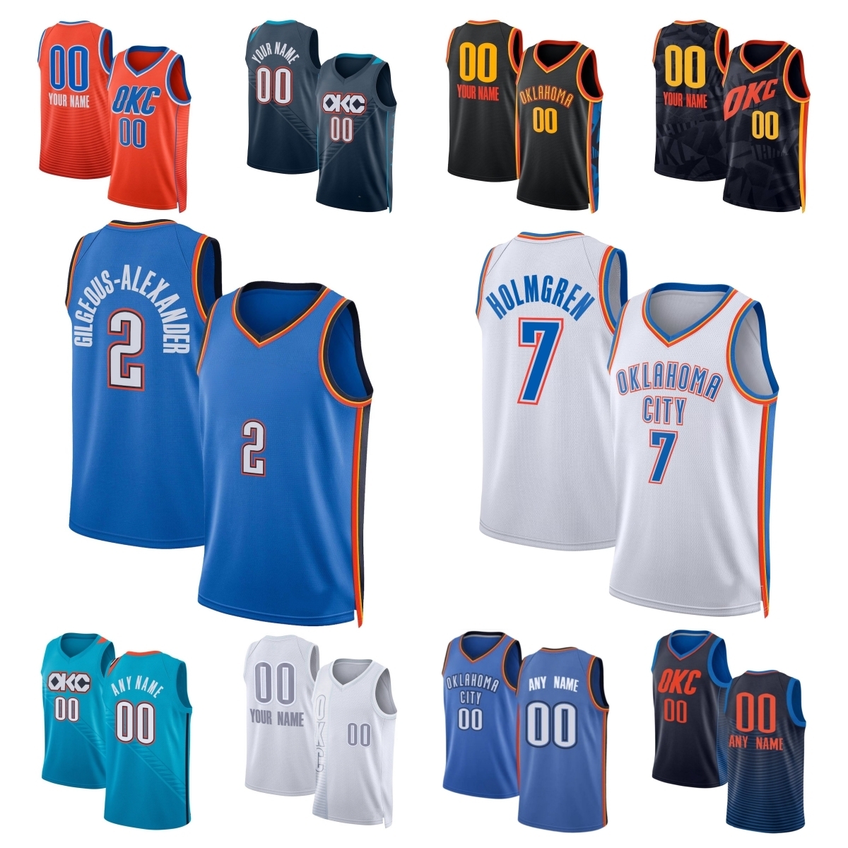 Aday Mara Oklahoma City Basketball Jersey Bennett Stirtz Ryan Conwell Shai Gilgeous-Alexander Chet Holmgren Jalen Williams Ajay Mitchell Isaiah J-image-918124960