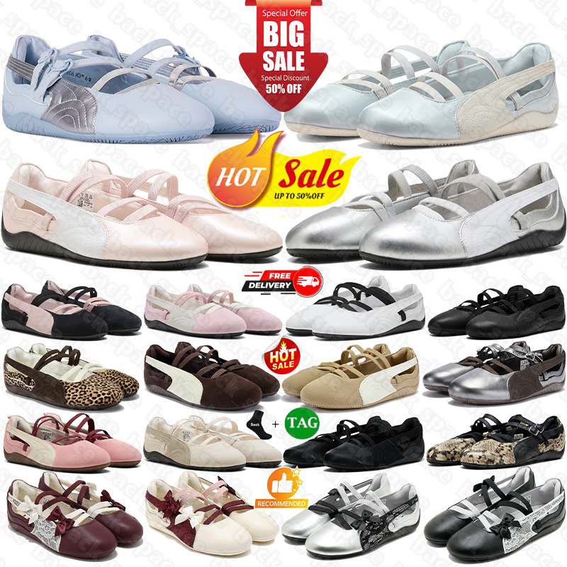 Avec Box Designer Femmes Casual Chaussures Baskets Speed Cats Ballerines Chaussures Baskets Noir Mauve Mist Silver Whisp of Pink Bella Chaussures