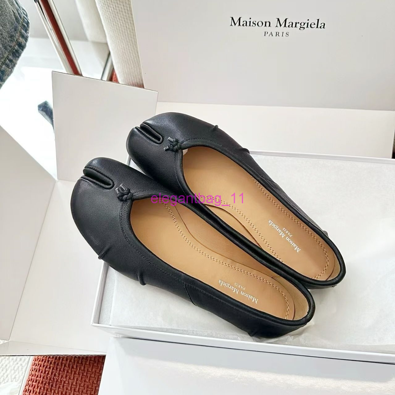 10A Tabi Ballerina Shoe Women Designer Sandal Half Casual Shoes Ballef Flat Leather Mirror Quality Ankle Heel Slip On Boot Lambskin Calf Dance Size