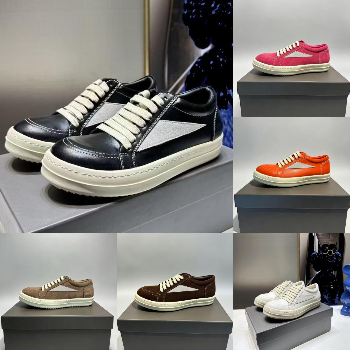 2026 Mens Casual shoes leather British style black white brown green yellow red outdoor comfortable breathable Chaussures Zapatos schuhe trainers