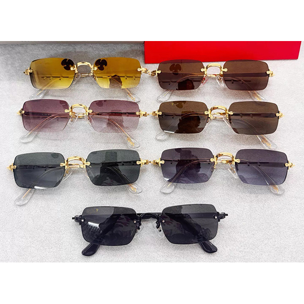 2026 New square rimless designer metal Sunglasses Women UV400 Protection Retro alloy Frame Shades For Beach 3928 BY ASAP ROCKY Daily Driving sunshad