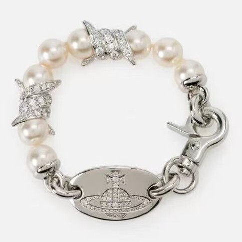 Saturn Jewelry Designer Vivienneewestwood Vivi Ennewestwood Luxury Bracelet For Woman Men Luxe Bangle Vivienme Viviennelies Westwoodies Punk Pearl B