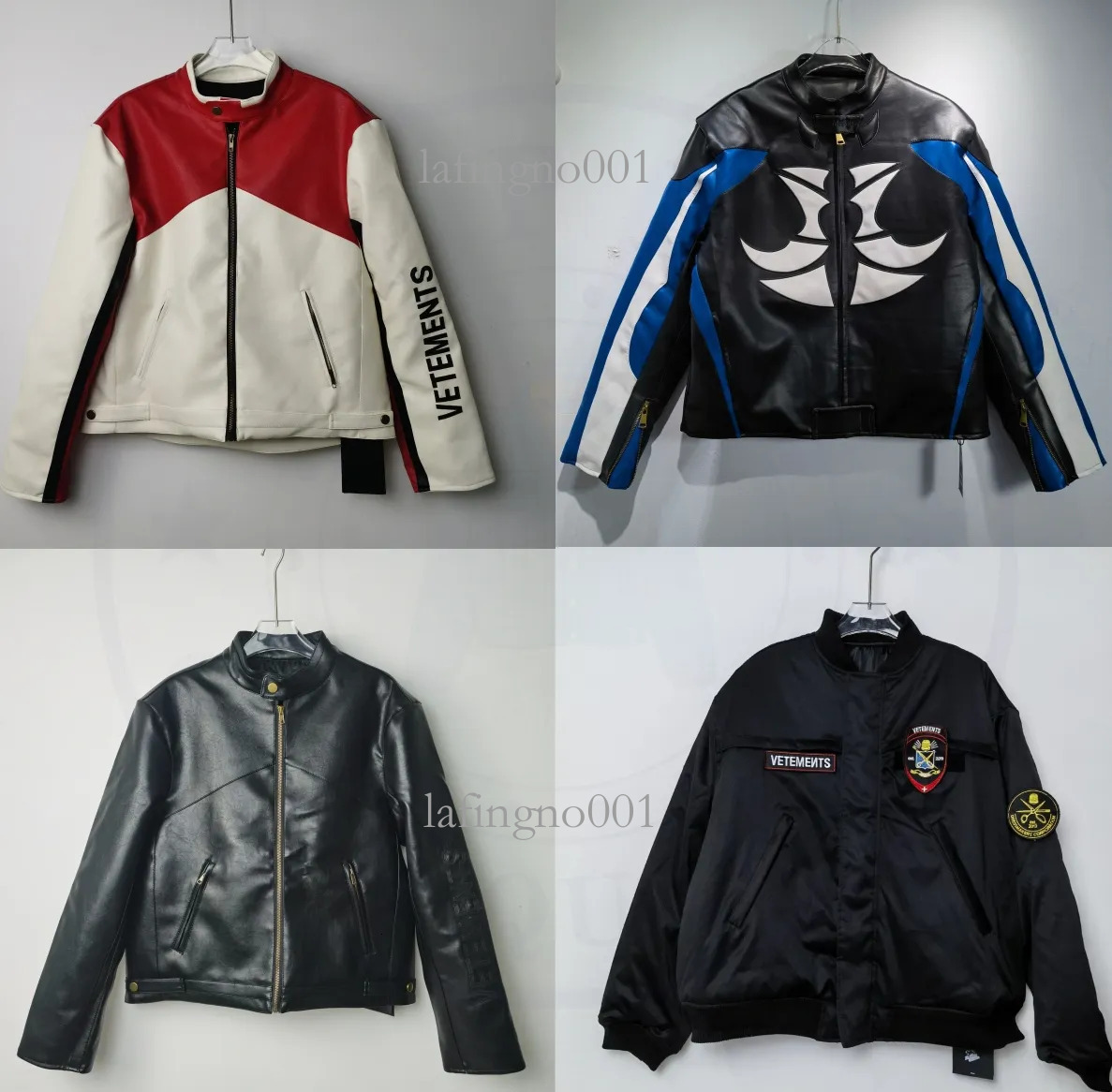 vetement jacket coat Designer Vintage Embroidered Patchwork Racing Motorcycle Suit PU Jacket VTM Jackets Fashion Luxury Leather Jacket For Men And L