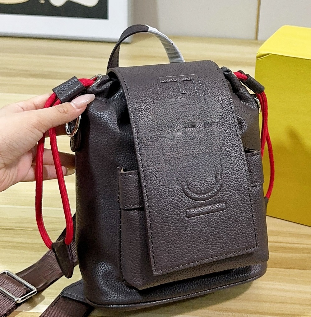 Luxury Designer Chest Bag Vintage Monogram Canvas Embossed Leather Crossbody Backpack Unisex Street Fashion Sling Bag Daily Travel Shoulder Bag