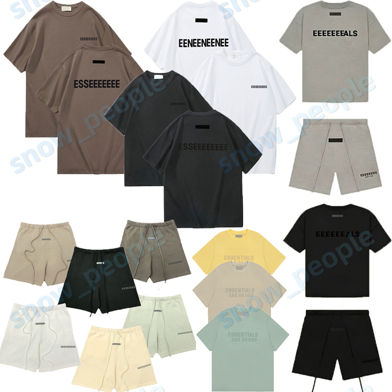 New Summer Shorts essentials t shirt Designer T-Shirt Luxury 3D Silicon Letter Print Graphic Tee Men High Street Jogging shorts Womens Breathable Sp