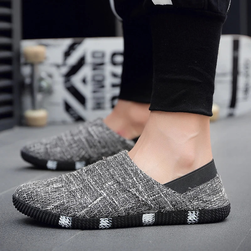 Mens 2026 Spring Summer Casual Loafers Breathable Lightweight Fashion Canvas SlipOn Driving Shoes 260626BJ