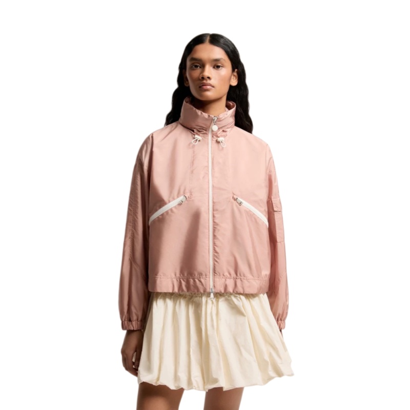 Spring Summer new Women's Marmacy Jacket Hidden hooded Windproof waterproof stand collar short trench coat size 0-2 MC062019-99