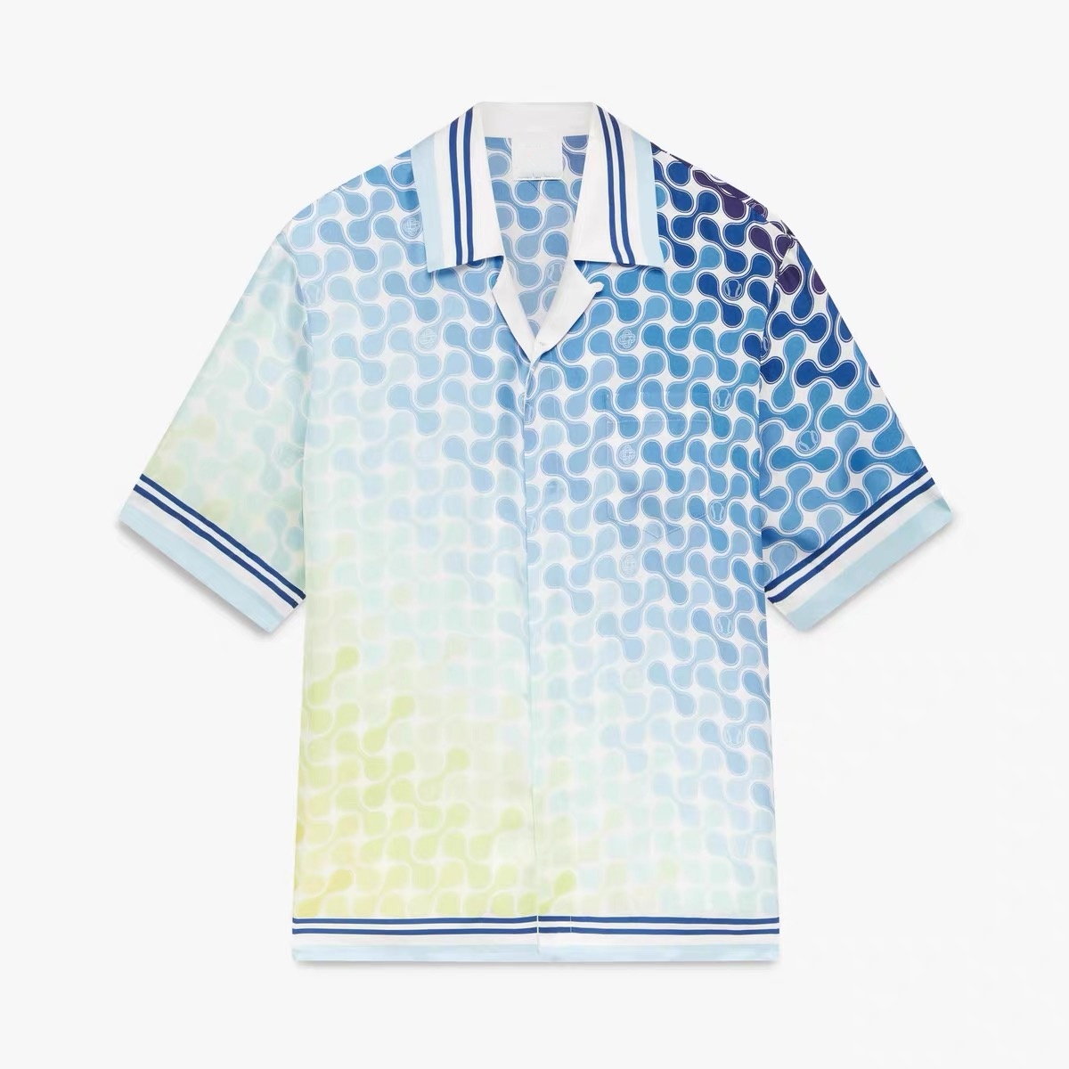 Silk Shirts Men and Women Designer Fashion Short Sleeved Shirt Loose Summer Vacation Beach Outwears-image-986028840
