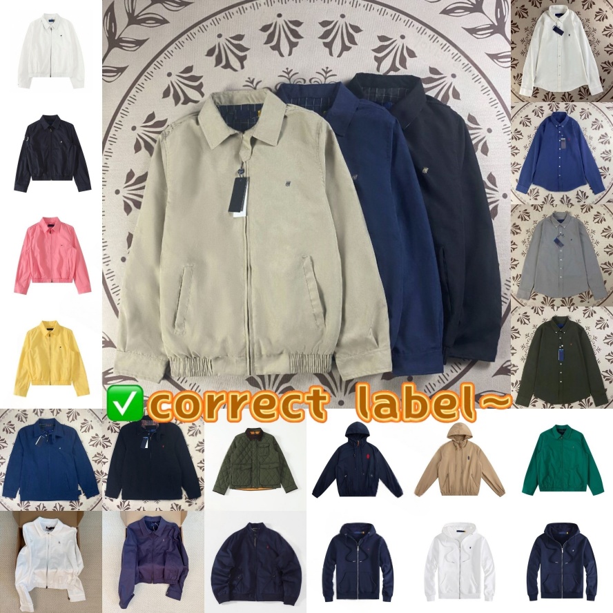designer jacket men Horse embroidery windbreaker zipper lapel neck Y2K womens pure cotton casual luxury coat outwear long sleeve autumn women Shorts