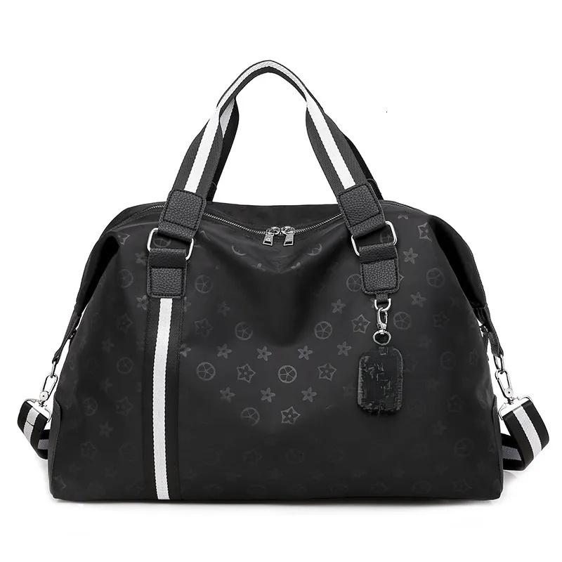 Fashion Luxury New Striped Print Large Capacity Travel Bag Unisex Short Long Trip Duffle Sport Gym Tote Free Shipping A586-image-1112386283