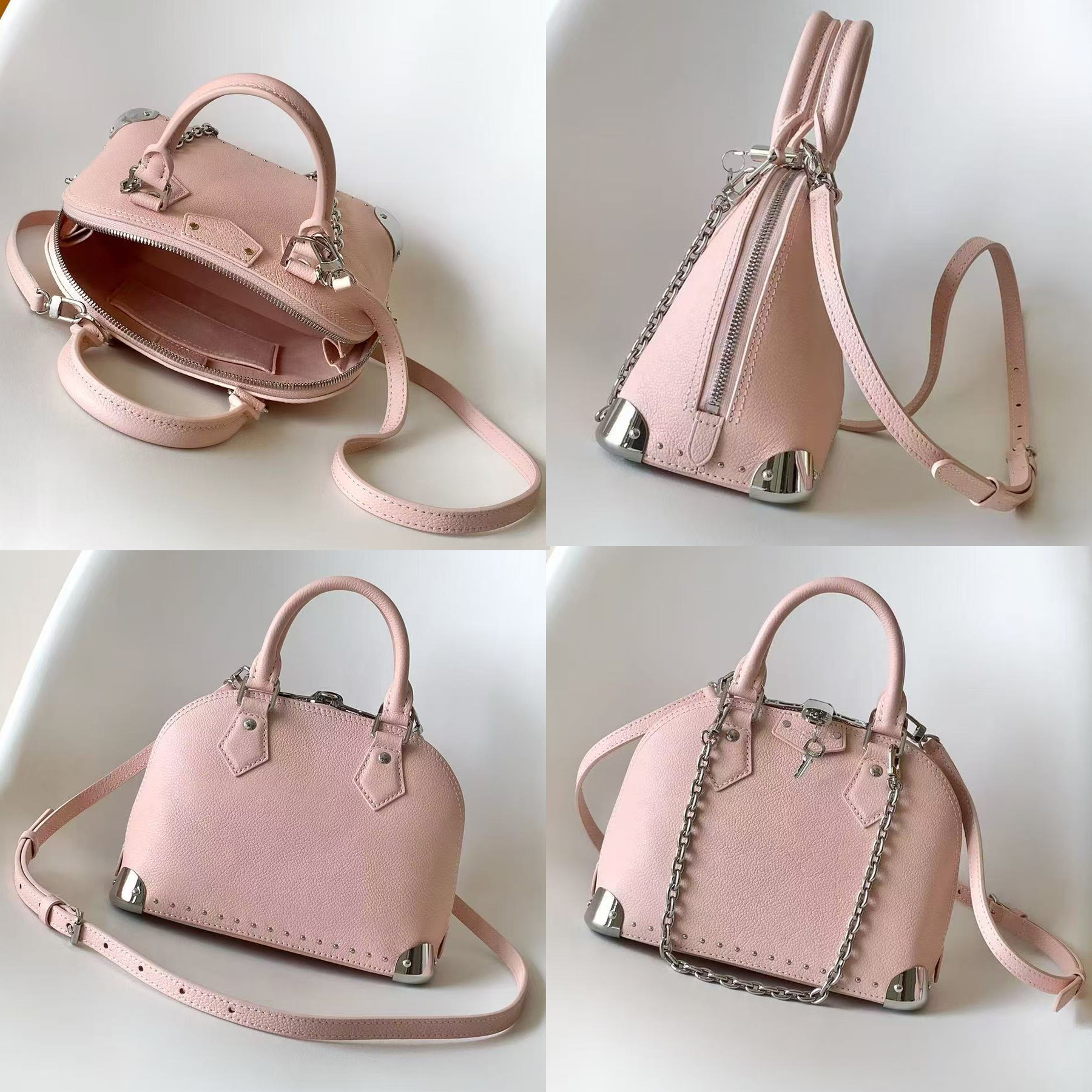 Top quality new women's bag black cowhide printed letter shell bag large and small handbag shoulder bag m26489