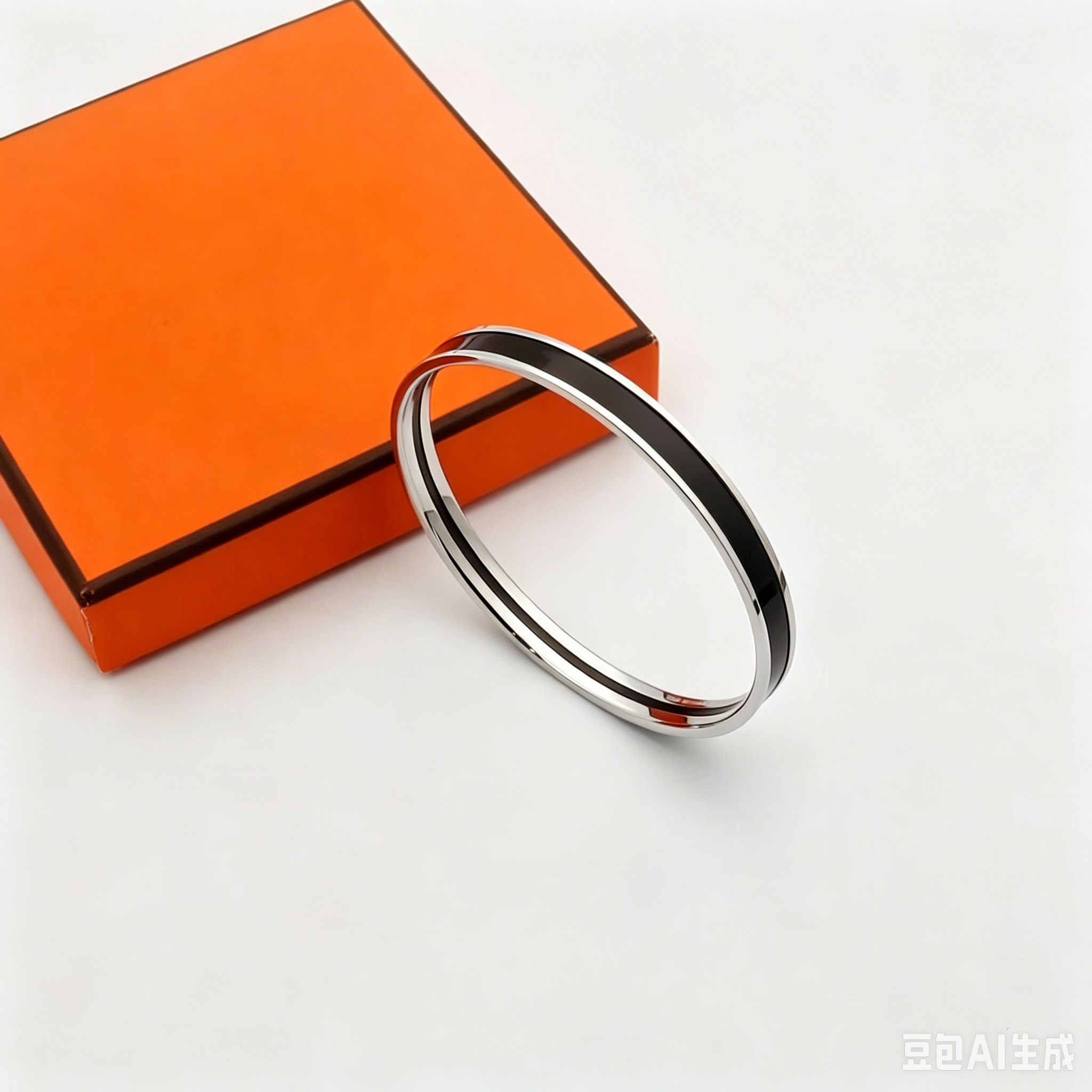 Fashion Women Men Silver Rose Gold Stainless Steel Letter White Black Pink Grey Oil Circle Bangle Bracelets Jewelry-image-1112425938