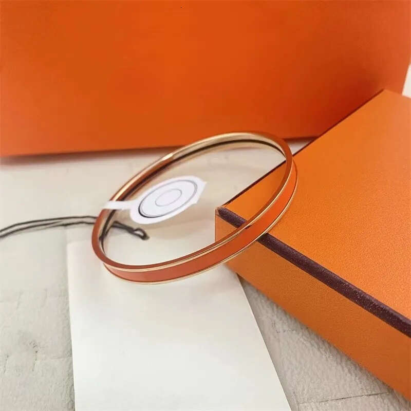 Designer Classic Letter Bracelet Women's Couple's Bracelets 18k Rose Gold Silver Tri Colour Bangle Inner diameter 64 mm