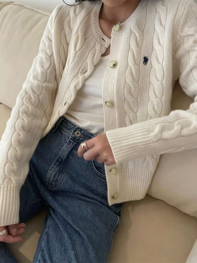 Designer Sweater Women's Cardigan Polos Shirt Designer Cardigan Blended Cotton Sweater Spring and Autumn Fashion Versatile Style womens jumpers