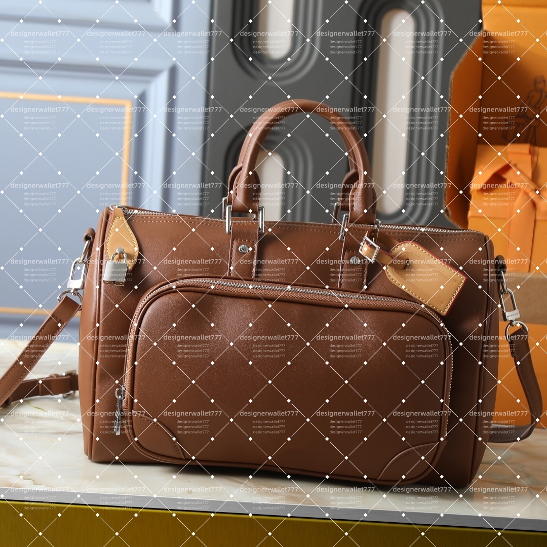 M28100 Luxury keepall soft 35 shoulder bag cargo messenger leather crossbody bags designer tote bag brown casual bandouliere womens handbag purse
