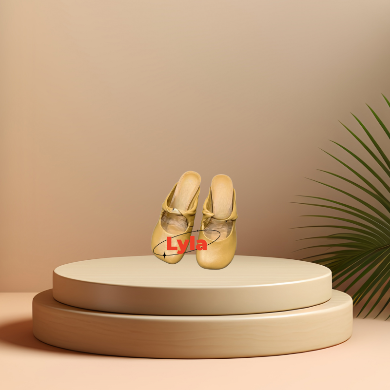 260628-1 Qualité miroir qualité supérieure chaussures simples pantoufles style décontracté pantoufles plates pour femmes cadeau EU35-41