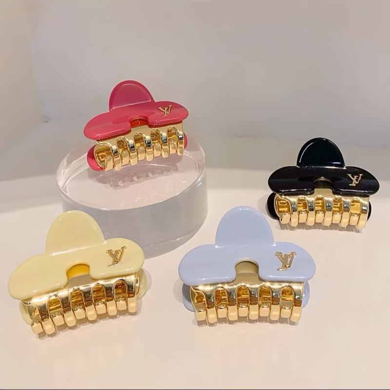 Designer Letter Shaped Hair Accessory Hair Clips Simple Acetate Shark-shaped Clips Elegant Half-up Hairstyle Hair Accessory-image-1112505084