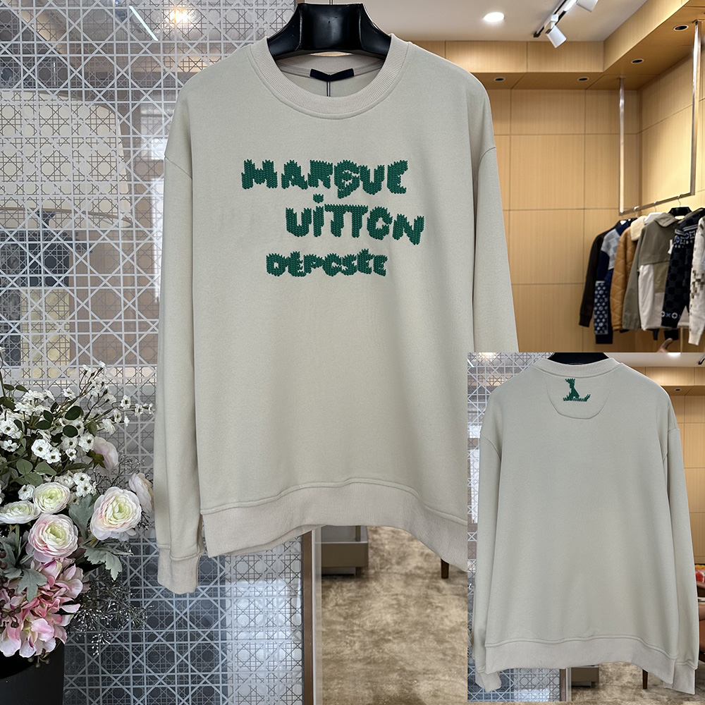 Louseviton Hoodie Men's Outerwear Coat Jacket Designer Suit Hooded Casual Women Louise Jacquard Embroidered Round Neck Thick Warm Lous Vition H