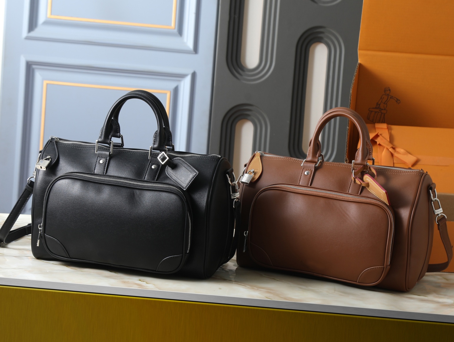 Ladies Fashion Casual Designers bag Luxury Keepall Cargo 35 Boston Bag Totes Handbag Shoulder Bags Crossbody Top Quality Pouch Purse Men bag M28100