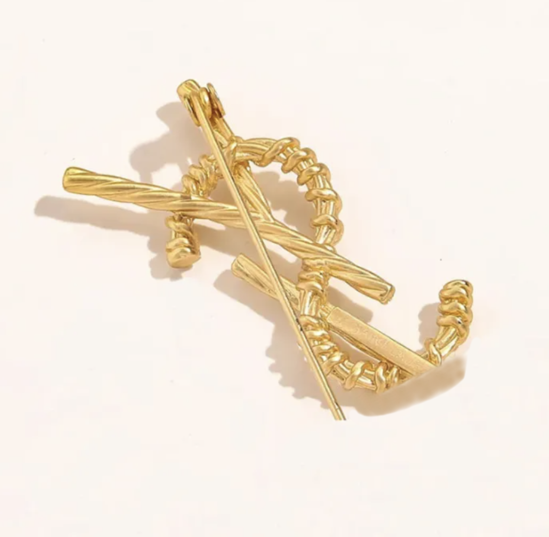 Gold-Plated Classic Letter designer Brooches Pin for Men & Women - Perfect Party Accessory Gift-image-945203401