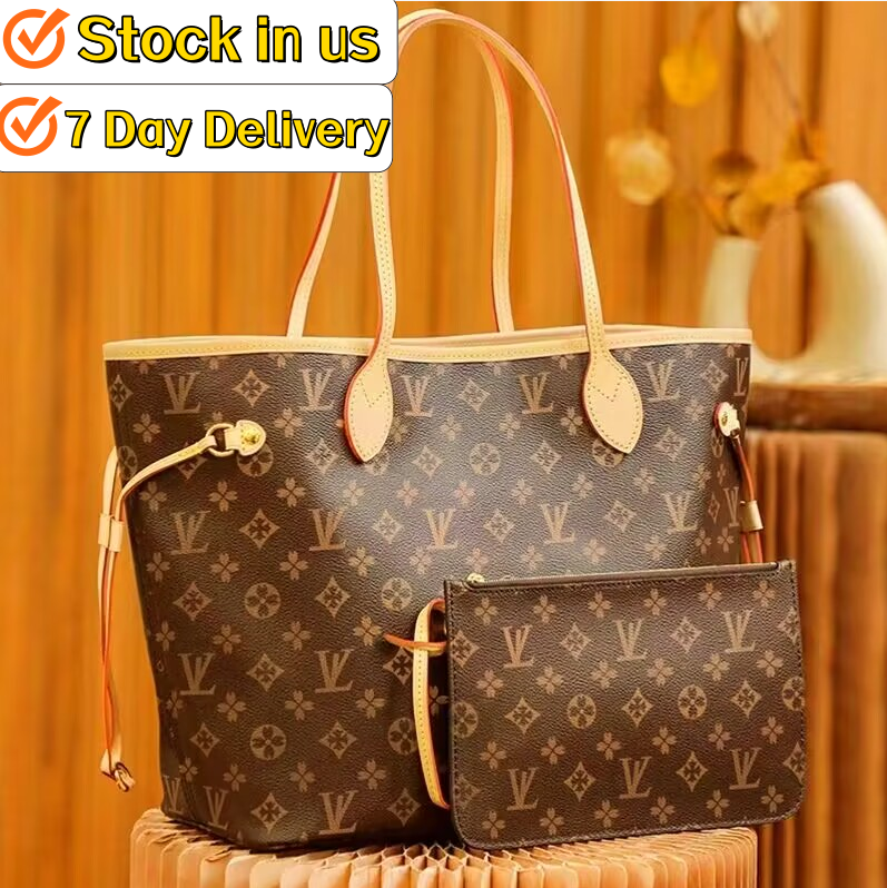 10A US Delivery Neverfll Luxury Designer Bag Women Crossbody Embossed Flower Handbag Shoulder Bags Composite Clutch Tote Bag Female Coin Purse Backp
