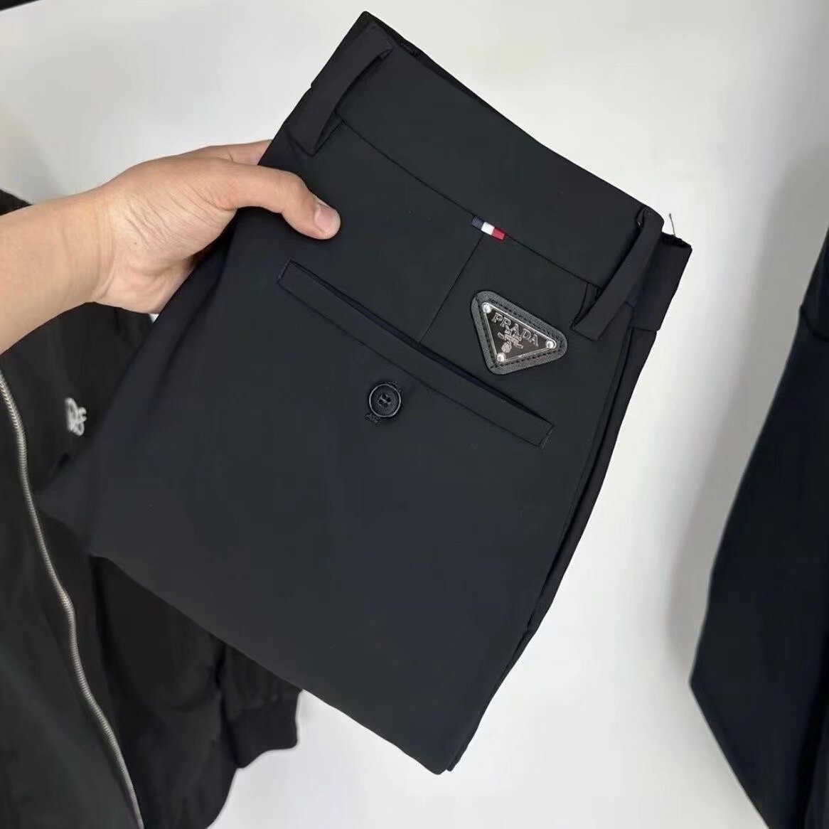 2025 Summer New Luxury Four-Way Stretch Business Mens Knitted High Elasticity Business Casual Trousers L26629