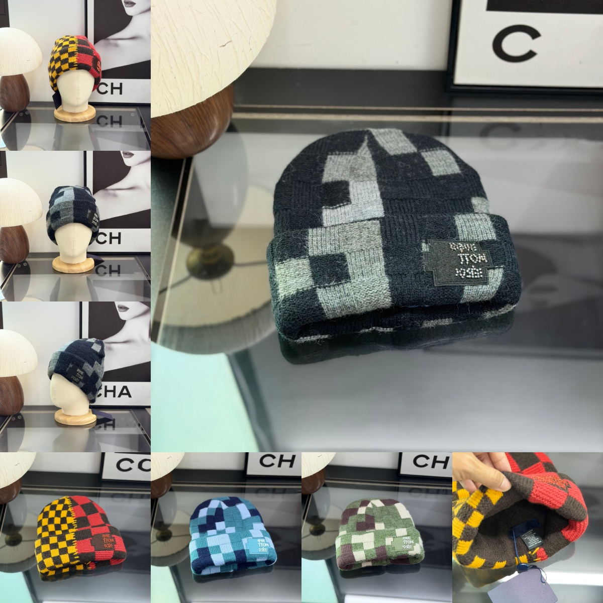Bonnet de styliste pour femmes et hommes, classique, épissage épais, Streetwear, Sports de plein air, chaud, crâne, nouvelle collection automne/h