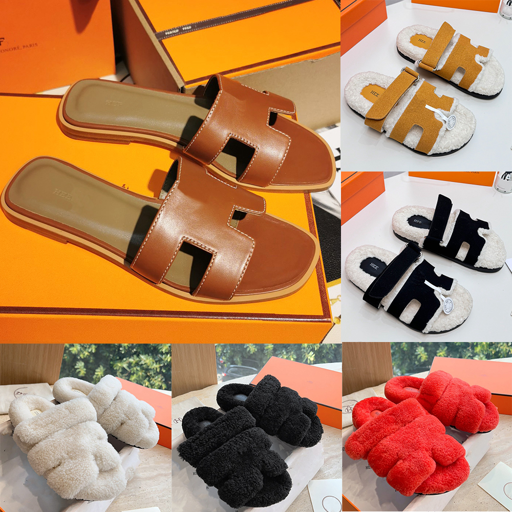 2026 Designer Sandals H 'brown Sandals Quality Slippers Luxury Outdoor leisure Resort Beach flats Leather slippers Season Autumn and winter-image-960691022