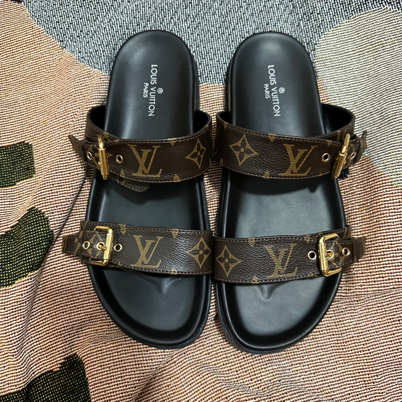 Designer Louis Vuitton Slides Mens Women LV Slipper Sliders Slides Sandals Slippers For Men Mule Hot Pool Beach Flip Flops Size 38-46