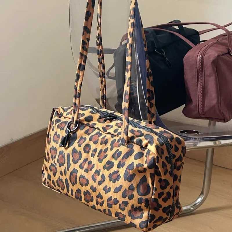 Checkered Shoulder New Fi Solid Color Style Simple Large Capacity Nyl Tote Canvas Travel Unisex Storage Bag X260629