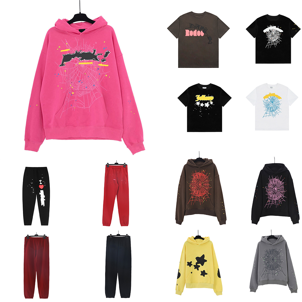 Designer Spiders Sweats à capuche Pull Rose Rouge Sweat à capuche Pantalons Hommes Femmes Impression Sweatshirts Top qualité Chemises unisexes HI