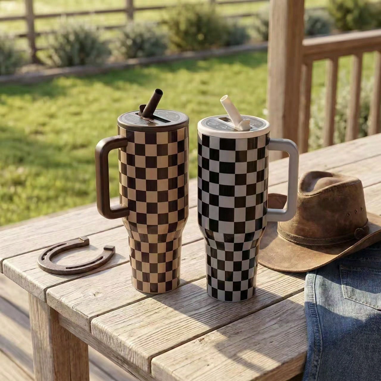 32oz Stainless Steel Insulated Water Bottle With Straw, Sports Water Bottle, Great For Traveling-image-724089179