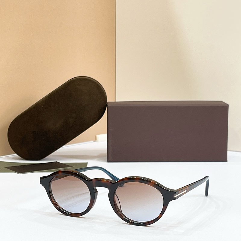 ARISTOTLE SUNGLASSES Retro designer sunglasses FT1332 Acetate fiber tortoiseshell gradient lenses oval women's sunglasses Driving beach camping