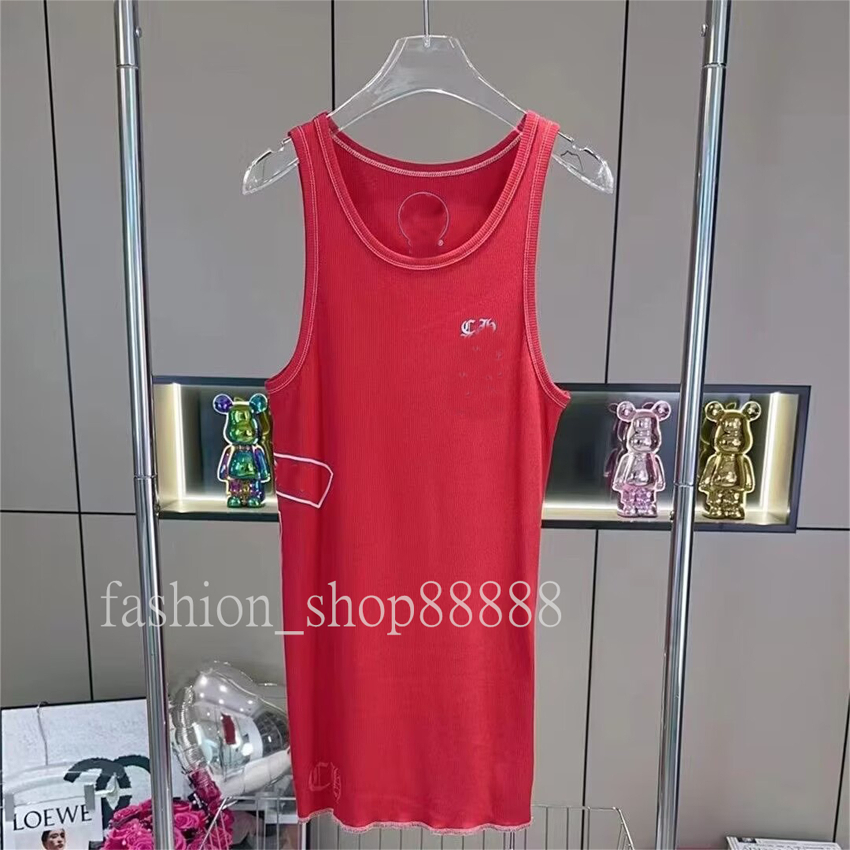 Luxury Designers Chrome Dress Tshirt Tight Clothes Shirt For Women Tank Top Quality Brand Hoodies Pure Cotton Chrome Skirt Womens Shirts Casual T-Sh