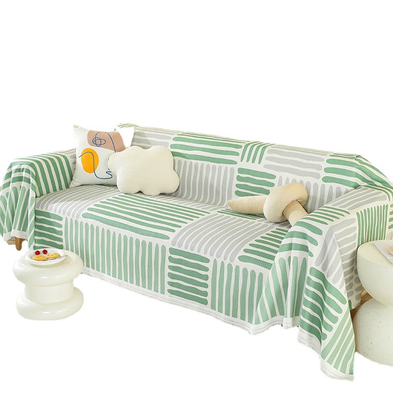 Housse de canapé imprimée en fil de coton, coussin de canapé à couverture complète, toutes saisons, fabriqué sur mesure à partir de votre propre