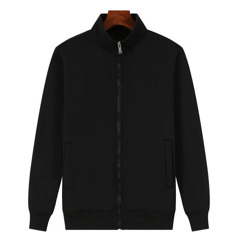 A286 New Style Stand Collar Thick Zip Up Sweatshirt Couples Outerwear-image-1112685176