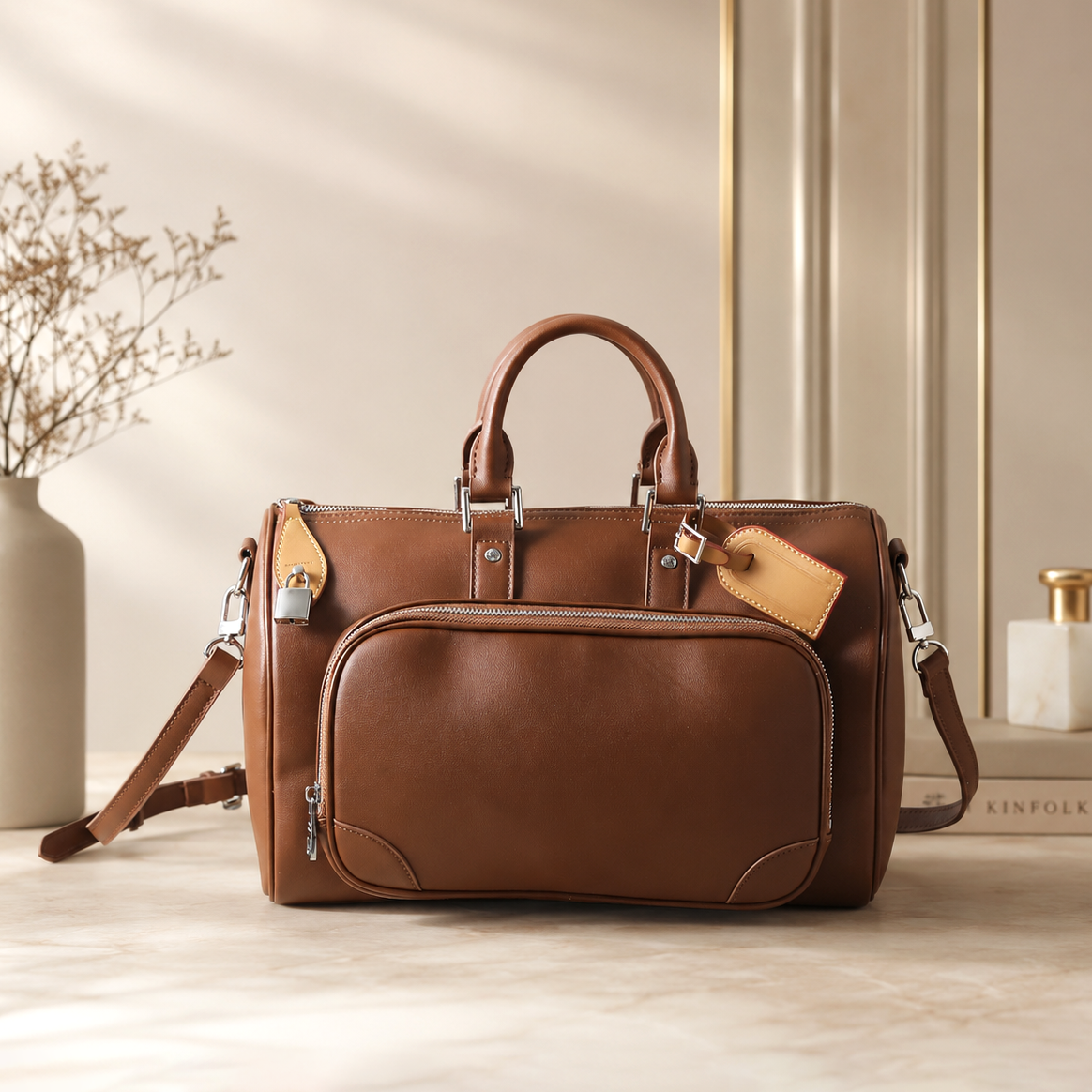 Designer Weekend Duffle Bag Luxury Vintage Boston Tote bag Top Handle Crossbody Luggage bag Shoulder Bag Large Capacity Weekender Travel Handbag for