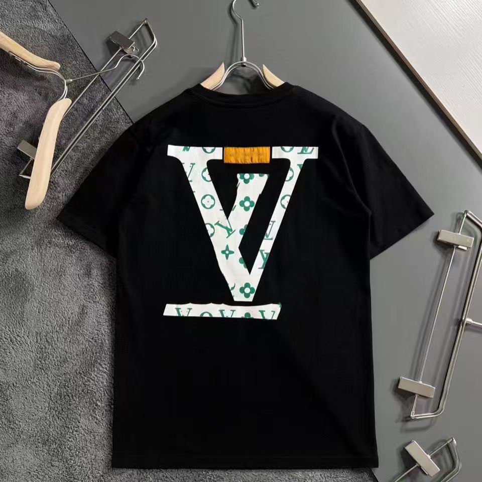 Tees Polos Men's Shirts Summer New Printed Cotton Trendy Brand Versatile Round Neck Short Sleeve T shirt Breathable