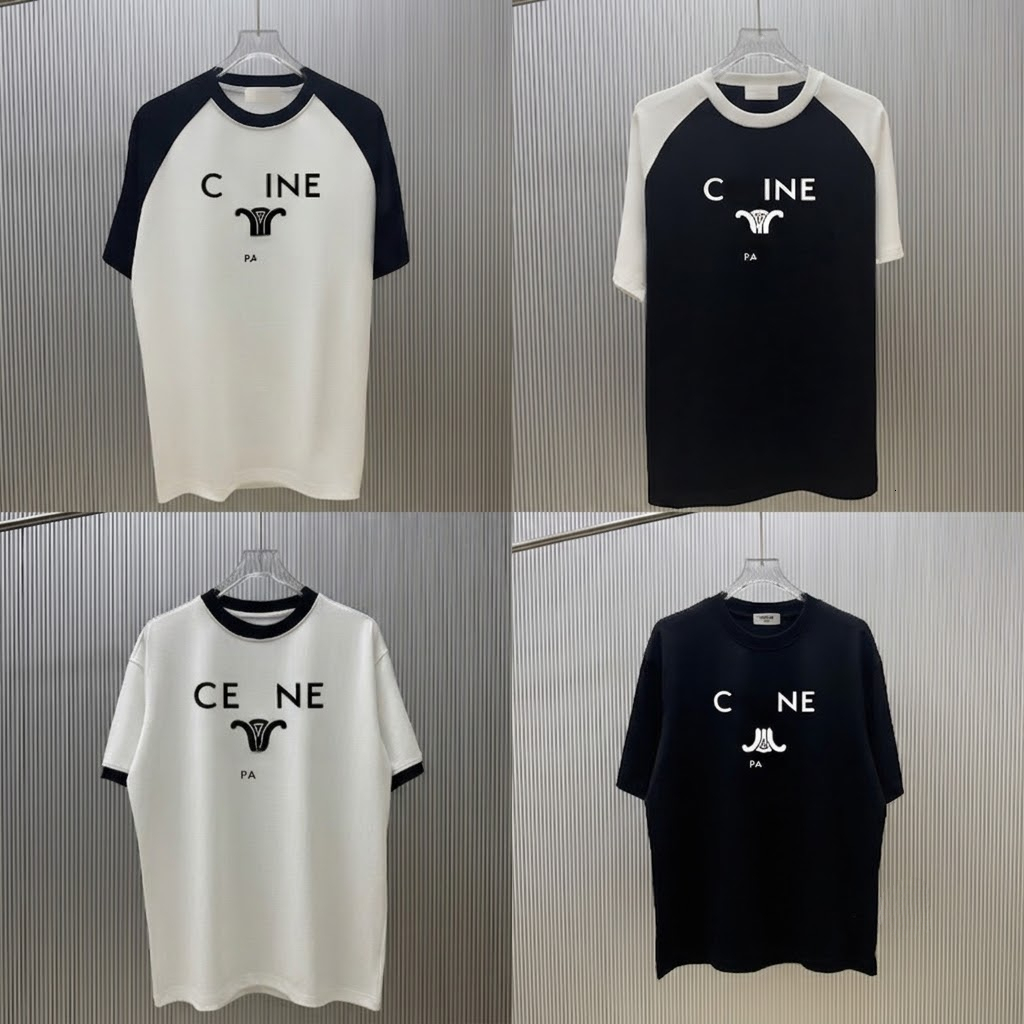 Designer T Shirts Men Women Premium Colorblock Short Sleeve Pullover Classic Geometric Pattern Loose Fit Apparel